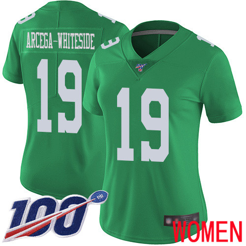 Women Philadelphia Eagles #19 JJ Arcega-Whiteside Limited Green Rush Vapor Untouchable NFL Jersey 1